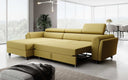 Canapé d’angle design Massimo avec fonction couchage et fonction rabattable