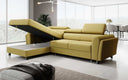 Canapé d’angle design Massimo avec fonction couchage et fonction rabattable