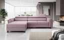 Canapé d’angle design Massimo avec fonction couchage et fonction rabattable