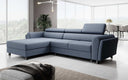 Canapé d’angle design Massimo avec fonction couchage et fonction rabattable