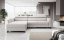 Canapé d’angle design Massimo avec fonction couchage et fonction rabattable