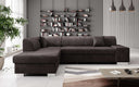 Canapé d’angle design Pina avec fonction couchage et rabattable