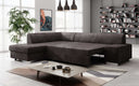 Canapé d’angle design Pina avec fonction couchage et rabattable