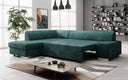 Canapé d’angle design Pina avec fonction couchage et rabattable