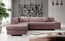 Canapé d’angle design Pina avec fonction couchage et rabattable