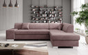 Canapé d’angle design Pina avec fonction couchage et rabattable