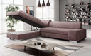 Canapé d’angle design Pina avec fonction couchage et rabattable