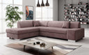 Canapé d’angle design Pina avec fonction couchage et rabattable