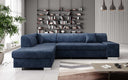Canapé d’angle design Pina avec fonction couchage et rabattable