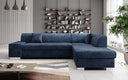 Canapé d’angle design Pina avec fonction couchage et rabattable