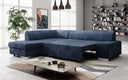 Canapé d’angle design Pina avec fonction couchage et rabattable