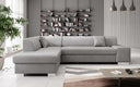 Canapé d’angle design Pina avec fonction couchage et rabattable