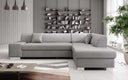 Canapé d’angle design Pina avec fonction couchage et rabattable