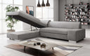 Canapé d’angle design Pina avec fonction couchage et rabattable