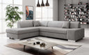 Canapé d’angle design Pina avec fonction couchage et rabattable