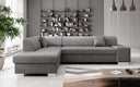 Canapé d’angle design Pina avec fonction couchage et rabattable