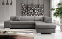 Canapé d’angle design Pina avec fonction couchage et rabattable