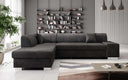 Canapé d’angle design Pina avec fonction couchage et rabattable
