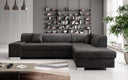 Canapé d’angle design Pina avec fonction couchage et rabattable