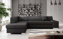 Canapé d’angle design Pina avec fonction couchage et rabattable