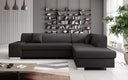 Canapé d’angle design Pina avec fonction couchage et rabattable