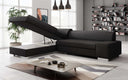 Canapé d’angle design Pina avec fonction couchage et rabattable