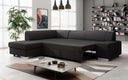 Canapé d’angle design Pina avec fonction couchage et rabattable