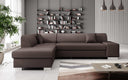 Canapé d’angle design Pina avec fonction couchage et rabattable