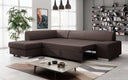 Canapé d’angle design Pina avec fonction couchage et rabattable