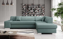 Canapé d’angle design Pina avec fonction couchage et rabattable