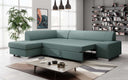 Canapé d’angle design Pina avec fonction couchage et rabattable