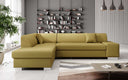 Canapé d’angle design Pina avec fonction couchage et rabattable
