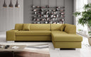 Canapé d’angle design Pina avec fonction couchage et rabattable
