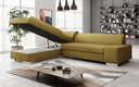 Canapé d’angle design Pina avec fonction couchage et rabattable