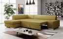 Canapé d’angle design Pina avec fonction couchage et rabattable