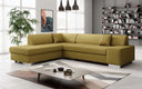 Canapé d’angle design Pina avec fonction couchage et rabattable