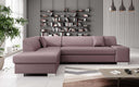 Canapé d’angle design Pina avec fonction couchage et rabattable