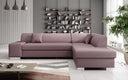 Canapé d’angle design Pina avec fonction couchage et rabattable