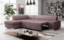 Canapé d’angle design Pina avec fonction couchage et rabattable