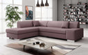 Canapé d’angle design Pina avec fonction couchage et rabattable