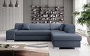 Canapé d’angle design Pina avec fonction couchage et rabattable