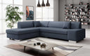 Canapé d’angle design Pina avec fonction couchage et rabattable