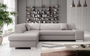 Canapé d’angle design Pina avec fonction couchage et rabattable