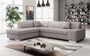 Canapé d’angle design Pina avec fonction couchage et rabattable