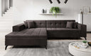 Designer corner sofa Frida with sleeping function
