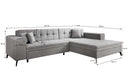 Designer corner sofa Frida with sleeping function