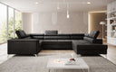 Canapé designer Torino avec fonction couchage et rabattable