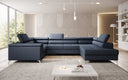 Canapé designer Torino avec fonction couchage et rabattable