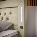 Boxspringbett Charme mit LED, USB und Stauraum (4 Schubladen) - Luxusbetten24