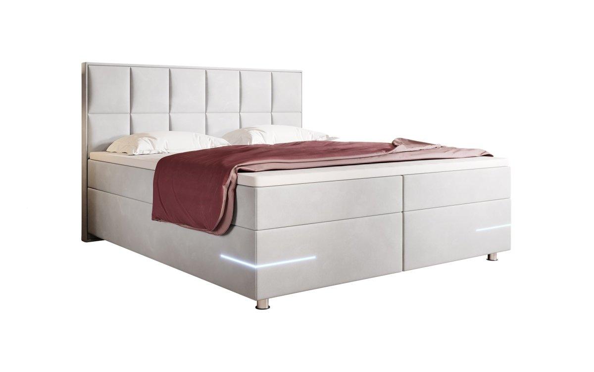 Boxspringbett Lea mit LED (Samt) - Luxusbetten24